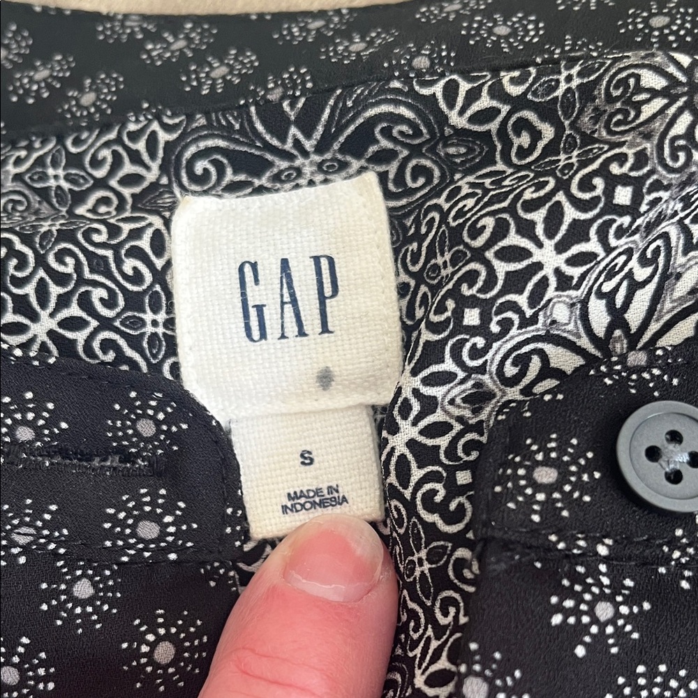 GAP Black and White Long Sleeve Dress - Picture 2 of 5